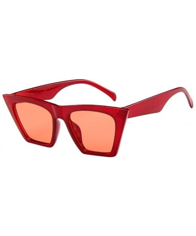 Cat Eye Fashion Women Ladies Fashionable Over-Sized Sunglasses Vintage Retro Cat Eye Sun Glasses - Blue - C818QK45IWL $16.22