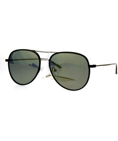 Round Round Aviator Sunglasses Womens Quality Metal Frame Fashion Shades UV 400 - Black Gold (Gold Mirror) - CY186NW8DGA $28.19