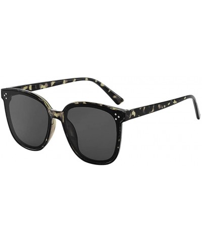 Oversized Women Shades Oversized Eyewear Classic Designer Sunglasses Fashion Style - Brown - CZ19870QCDA $12.92
