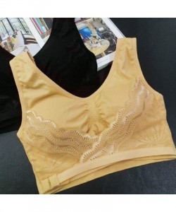 Sport Air Permeable Cooling Summer Sport Yoga Wireless Bra - A-yellow - C318UC9LDNL $8.90