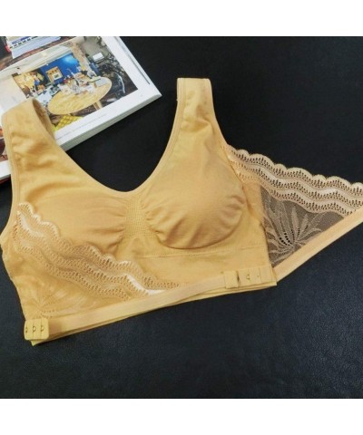 Sport Air Permeable Cooling Summer Sport Yoga Wireless Bra - A-yellow - C318UC9LDNL $8.90