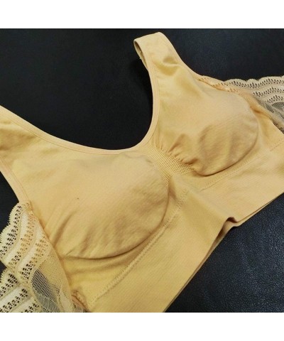 Sport Air Permeable Cooling Summer Sport Yoga Wireless Bra - A-yellow - C318UC9LDNL $8.90