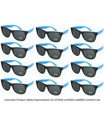 Oval 12 Pack 80's Style Neon Party Sunglasses Adult/Kid Size with CPSIA certified-Lead(Pb) Content Free - CE129IDIETZ $21.57