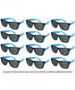 Oval 12 Pack 80's Style Neon Party Sunglasses Adult/Kid Size with CPSIA certified-Lead(Pb) Content Free - CE129IDIETZ $13.28