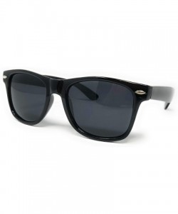 Sport Sunglasses Classic 80's Vintage Style Design - Black Gloss Polarized - C218XAXODLR $9.33