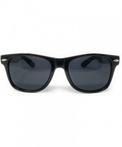 Sport Sunglasses Classic 80's Vintage Style Design - Black Gloss Polarized - C218XAXODLR $9.33