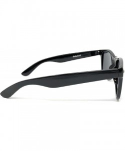 Sport Sunglasses Classic 80's Vintage Style Design - Black Gloss Polarized - C218XAXODLR $9.33