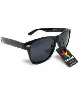 Sport Sunglasses Classic 80's Vintage Style Design - Black Gloss Polarized - C218XAXODLR $9.33