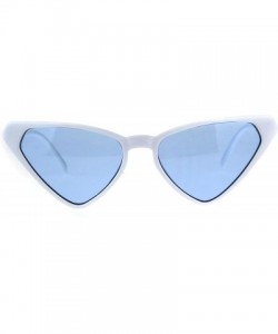 Cat Eye Womens Pop Color Goth Cat Eye Retro Futuristic Plastic Sunglasses - White Blue - CI18DIYO60Y $10.43