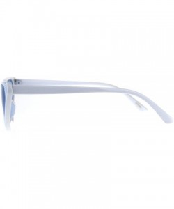 Cat Eye Womens Pop Color Goth Cat Eye Retro Futuristic Plastic Sunglasses - White Blue - CI18DIYO60Y $10.43