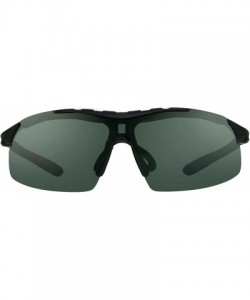 Semi-rimless Glasses Cycling Shooting Motorcycle Activities - Smoke Lens with Black Frame - CF11C2FYV67 $15.11