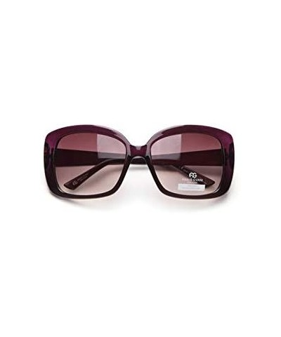 Square Women's Fashion Square-Frame Sunglasses - Black/Transparent - CL18HDEG5LI $33.50