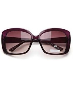 Square Women's Fashion Square-Frame Sunglasses - Black/Transparent - CL18HDEG5LI $33.50