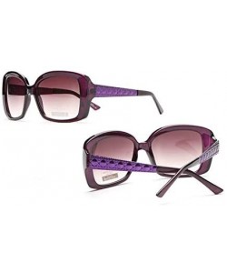 Square Women's Fashion Square-Frame Sunglasses - Black/Transparent - CL18HDEG5LI $33.50