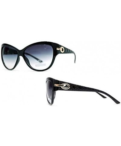 Square Women's Fashion Square-Frame Sunglasses - Black/Transparent - CL18HDEG5LI $33.50