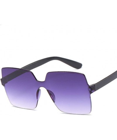 Square Suitable for Parties - Shopping - Shopping Easy to Carry Sunglasses Ladies Square Sunglasses Women UV400 - Purple - C8...