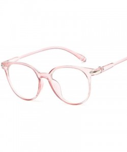 Goggle Fashion Vintage Transparent Cat Eye Women Glasses Retro Oval Frame Sun Luxury Blue Eyewear - Bright Black - C2197A20NZ...