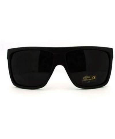 Oversized Mens Sunglasses Unique 80's Oversized Flat Top Square Fashion Frame Black - C711DIXKJF9 $19.92