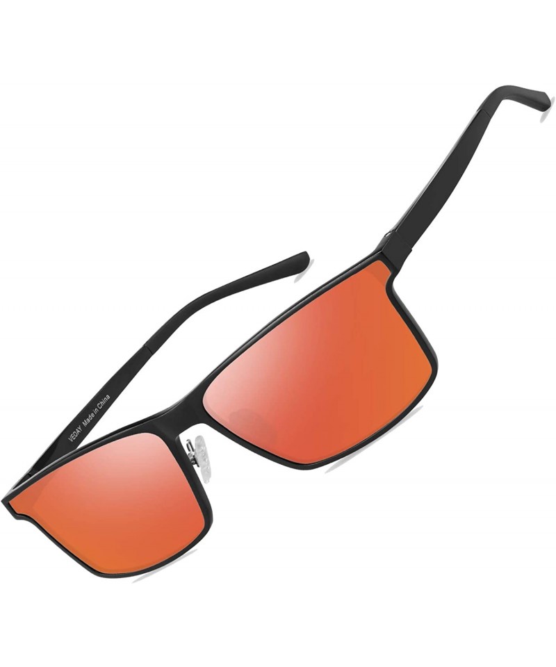 Polarized Sunglasses for Men and Women- Al-Mg Metal Frame Ultra Light 100%  UV Blocking Fashion Sun glasses - C118NTC9T7N