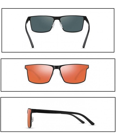 Sport Polarized Sunglasses for Men and Women- Al-Mg Metal Frame Ultra Light 100% UV Blocking Fashion Sun glasses - C118NTC9T7...