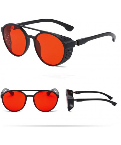 Semi-rimless Men Polarized Vintage Eye Sunglasses Retro Stylish Eyewear Fashion Radiation Protection - Red - C618S6IK2ZT $10.41