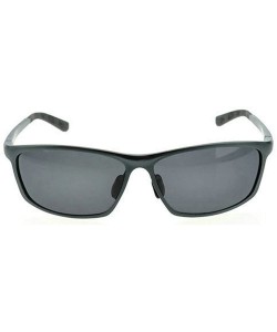 Rectangular Full-frame Al-Mg Day and Night Polarized Men's Driving Sunglasses - Gun-gray - CD1827YMA76 $15.21