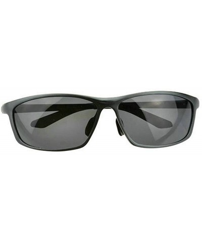 Rectangular Full-frame Al-Mg Day and Night Polarized Men's Driving Sunglasses - Gun-gray - CD1827YMA76 $15.21