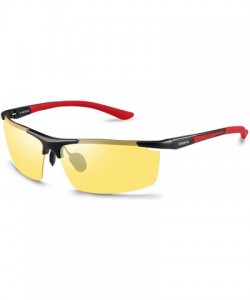 Aviator Polarized Driving Glasses Unisex Fishing - Yellow-3 - CZ18STCNYWH $8.10