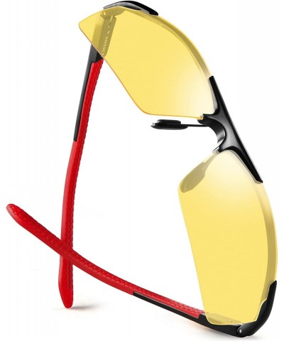 Aviator Polarized Driving Glasses Unisex Fishing - Yellow-3 - CZ18STCNYWH $8.10
