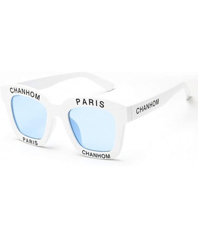 Square Sunglasses Designer English Letters - C5 - CF18TX566A3 $26.84