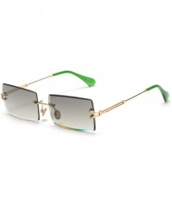 Oversized Rimless Sunglasses Women Accessories 2019 Rectangle Female Sun Glasses Eyewear - As in Photo - CJ18W7EL86H $31.10