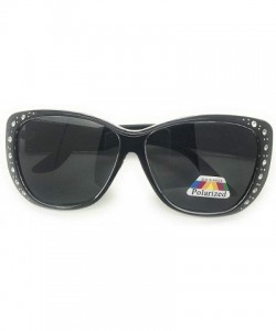 Sport The Starlet Polarized 55 mm Fit Over OTG Butterfly Rhinestone Oval Rectangular Sunglasses - Black - C618ZOCISRO $13.22