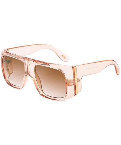 Rimless Fashion One Piece Sunglasses Piece Body Sunglasses Female Wild Sunglasses - CD18X0CW745 $79.63