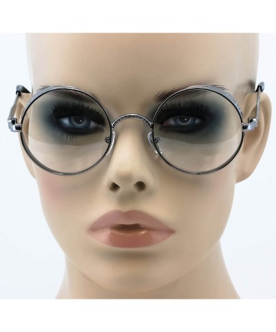Round Steampunk Retro Gothic Vintage Hippie Colored Metal Round Circle Frame Sunglasses Colored Lens - CU1860ZK3QH $10.97