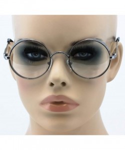 Round Steampunk Retro Gothic Vintage Hippie Colored Metal Round Circle Frame Sunglasses Colored Lens - CU1860ZK3QH $10.97