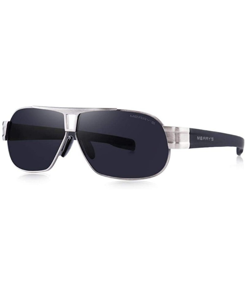 Aviator DESIGN Men Polarized Sunglasses For Driving TR90 Legs UV400 C05 Brown - C02 Gray - CH18YR2Q29S $14.31