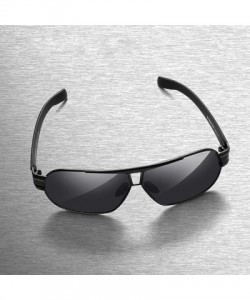 Aviator DESIGN Men Polarized Sunglasses For Driving TR90 Legs UV400 C05 Brown - C02 Gray - CH18YR2Q29S $14.31