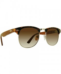 Round wood sunglasses fashion sunglasses for men and women uv400 protect - Leo - CD18XKD9CCX $7.82