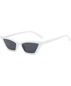 Cat Eye Small Cat Eye Sunglasses for Women UV400 - C7 White Gray - CA1989Y3ZNW $11.67