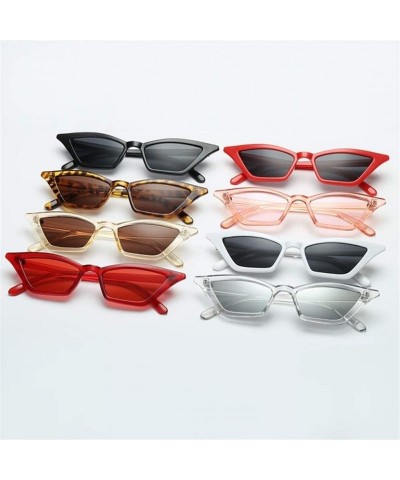 Cat Eye Small Cat Eye Sunglasses for Women UV400 - C7 White Gray - CA1989Y3ZNW $11.67