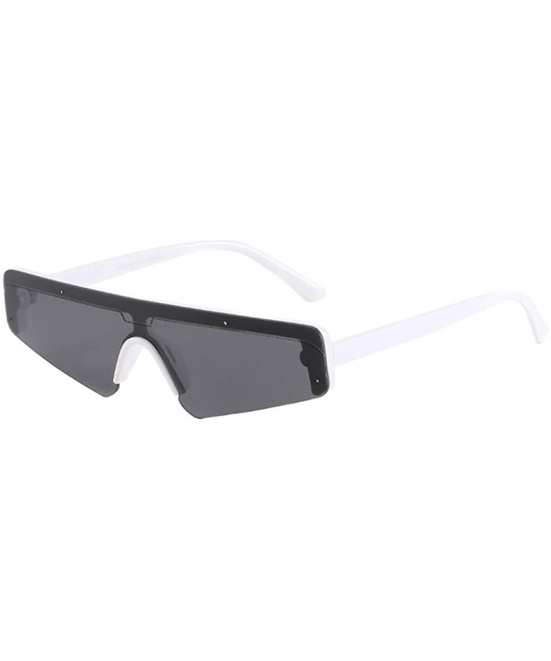 Aviator Unisex New Vintage Sunglasses Summer Fashion Radiation Protection Street Shooting Sunglasses - White - C818ST2GIAL $1...