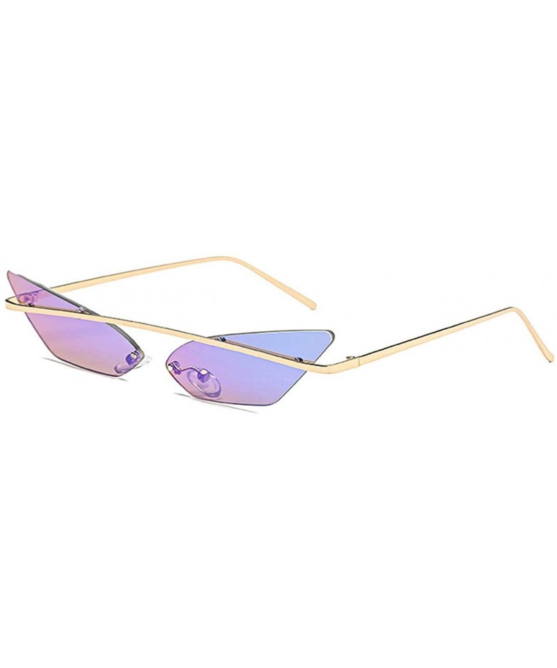 Butterfly Cat Eye Trend Fashion Sunglasses Metallic Film Eyewear - Green Color - CY18IWDLCHS $13.77