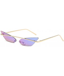 Butterfly Cat Eye Trend Fashion Sunglasses Metallic Film Eyewear - Green Color - CY18IWDLCHS $13.77