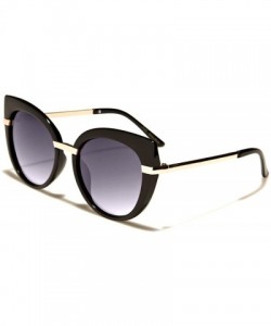 Cat Eye Stylish Gorgeous Sexy Womens Cat Eye Sunglasses - Black & Gold / Gray - CB18ECE3DAI $15.08