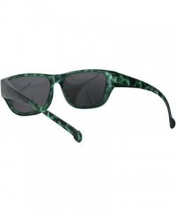 Rectangular TAC Polarized Lens Fit Over Sunglasses Matted Tortoise Print Rectangular UV400 - Green - CU194G6RZQR $17.54