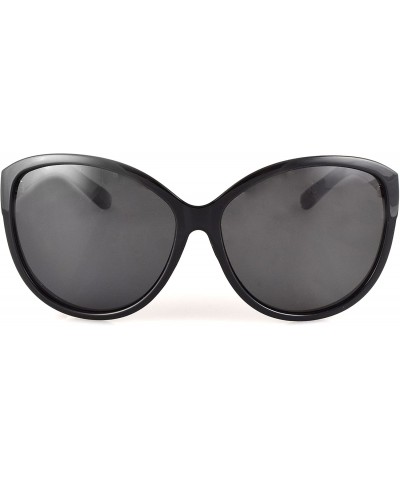 Round New York Women's Oversized Cateye Polarized Sunglasses - Multiple Colors - Gray - CK12N4V3PHB $20.48