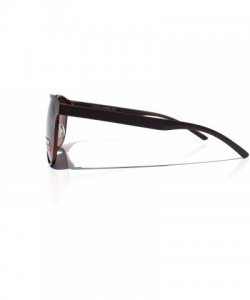 Square SIMPLE Flat Top Squared Style Men's Designer Fashion Sunglasses - Brown - C518ZCNEKCR $10.83