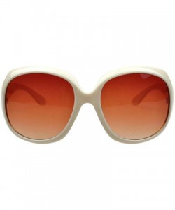 Square Women Retro Style Anti-UV Fashion Big Square Frame Color Lens Sunglasses Sunglasses - Beige - C218QSQSHDZ $16.16