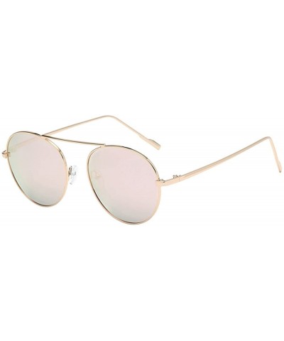 Goggle Sunglasses for Men Women Chic Goggles Vintage Glasses Metal Sunglasses UV Protection Sunglasses - C - CX18QTH32XZ $11.85