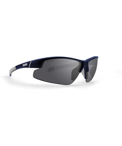 Sport Bravo Golf Sport Riding Navy/White Frame Sunglasses - Smoke Polarized - CP180YW06YW $23.02